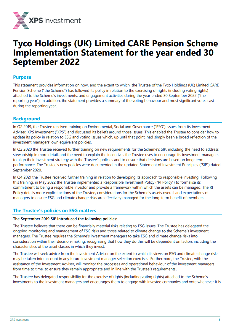 SIP Implementation Statement SIP Implementation Statement